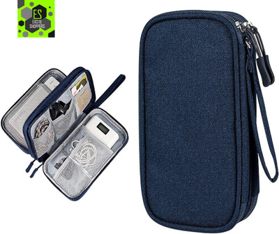 Excite Shoppers Quality Electronics Accessories Organizer Travel Multi Waterproof Case(Blue)