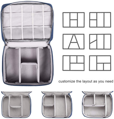 Navmi Multi Colour Electronics Accessories Organizer Bag(Blue)