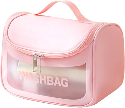 Firstseen Washbag for Women & Men Travel Makeup & Cosmetic Organizer Waterproof Pouch(Pink)