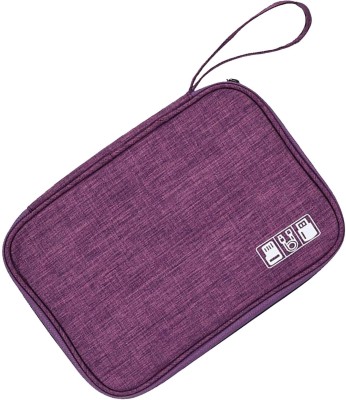 HOUSE OF QUIRK Electronic Accessories Organizer Travel Digital Storage Bag-Purple(Purple)