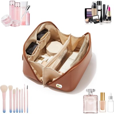 AsainLily Large Capacity Cosmetic Travel Bag 12cms, Makeup Organizer Bag(Multicolor)