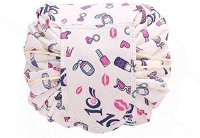 Flywind Womens Convenient and Waterproof Multifunction Portable Lazy Travel Cosmetic Bag(White)