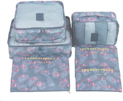 HOUSE OF QUIRK 6Pcs/1Set Travel Storage Bag Storage Clothes Bag Luggage(Grey)