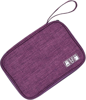 Nakrani Entrprise Single Leyar Electronic Gadget Organizer Case,Tech Kit Accessories Organizer Bag(Purple)