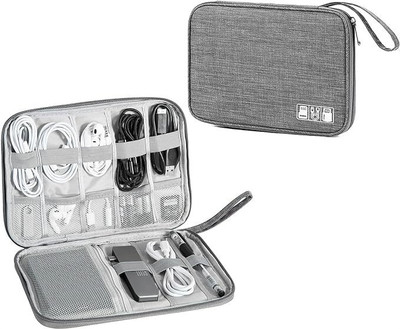 LEKORED Electronic Gadget Organizer Case(Grey)