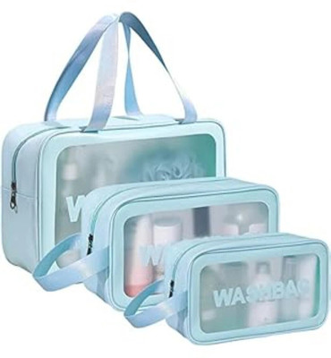 PERISA ENTERPRISE Cosmetic Oragnising & Storage Washbag(Blue)