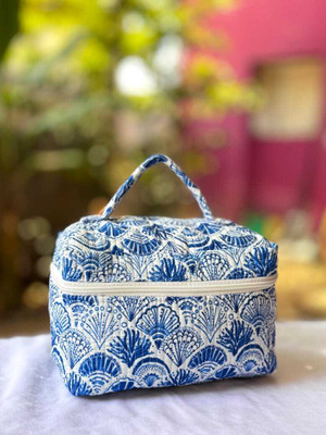 Craftwellstudio Women Blue, White Handbag