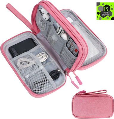 Excite Shoppers Quality Electronics Accessories Organizer Travel Multi Waterproof Case(Pink)