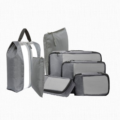 Decluttr Set of 7 Packing Cubes Travel Organizer Bag(Grey)