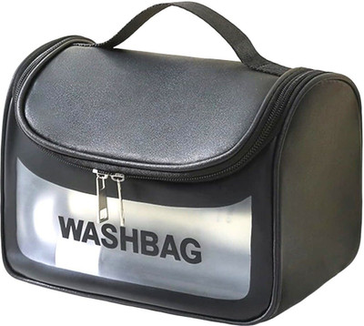 Firstseen Washbag for Women Travel Makeup & Cosmetic Organizer Waterproof Pouch(Black)