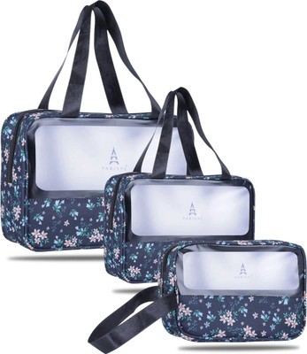 QUAIL Travel Cosmetic Toiletry Pouch Bag(Blue, Multicolor)
