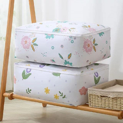 MADDELENA Blanket Storage Bag Under-Bed Quilt Clothes Storage Bag with Washable Waterproof(Multicolor)