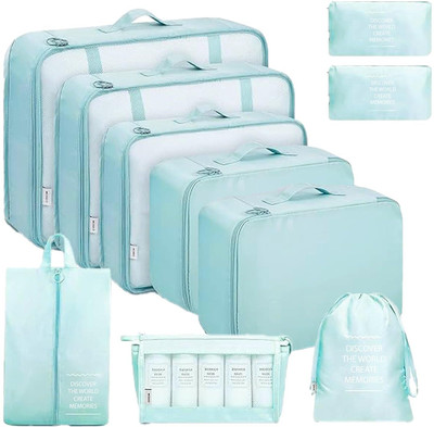 LOVHIDE Travel Organizer 10 in 1 Travel Laundry ,Cosmetics Luggage ,Packing Organizers Travel Toiletry Kit(Blue)