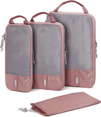 Tressential Lightweight Luggage Suitcase Organizer Compression Packing Cubes for Travel-4Pcs(Red)