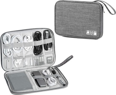 VDNSI Single Layer Electronic Gadget Organizer Case,Tech Kit Accessories Organizer Bag(Multicolor)