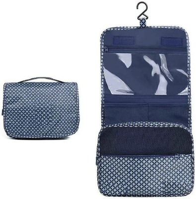 AASAISH Toiletry Bag Portable Hanging Travel Makeup Organizer Folding Cosmetic Bag(Blue)