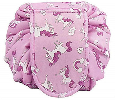 KEETLY Womens Convenient and Waterproof Multifunction Portable Lazy Travel Cosmetic Bag Travel Toiletry Kit(Pink)