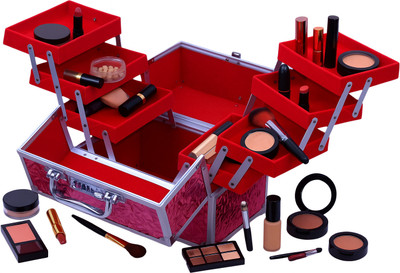 Bonanza SparkleGlow Professional Makeup Storage Box Multi purpose Vanity Box(Pink)