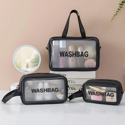 Gadhiyashopping Toiletry Bag, Wash Bag Cosmetic Bag (Black)(Black)