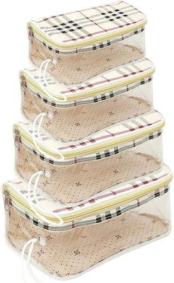 Flywind Toiletry Bag Pouch Travelling Kit Cosmetic Pouch Multipurpose pouch Pack of 4(Multicolor)