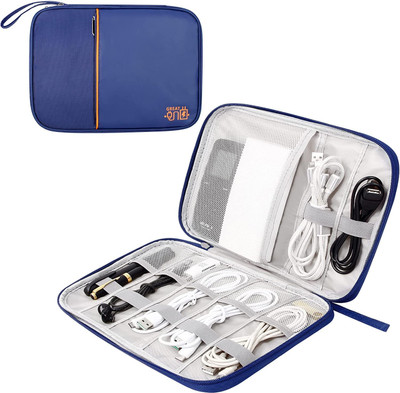 Harvic Single Layer Electronic Gadget Organizer Case,Tech Kit Accessories Organizer Bag(Blue)