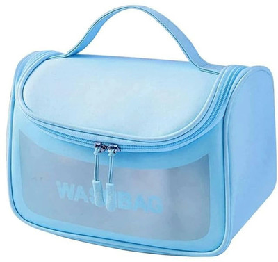 The Stitch Tale Waterproof Travel Makeup Organizer Bag for Women(Blue)