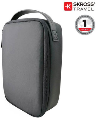 Skross Premium Travel Accessories Pouch, Tech Organizer, Mesh Pocket, Swiss Design(Black)
