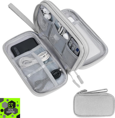 Excite Shoppers Quality Electronics Accessories Organizer Travel Waterproof Case(Grey)