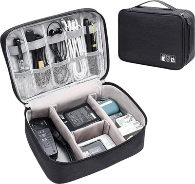 UNICOM Electronics Gadgets organizer for traveling and storing tech accessories(Black)