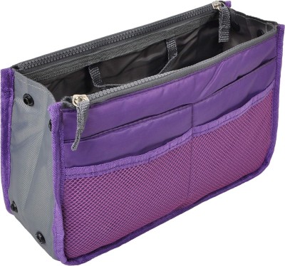 SHUANG YOU Polyester Multi Pocket Handbag Organizer(Purple)