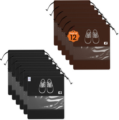 Heart Home Shoe Pouch(Black, Brown)