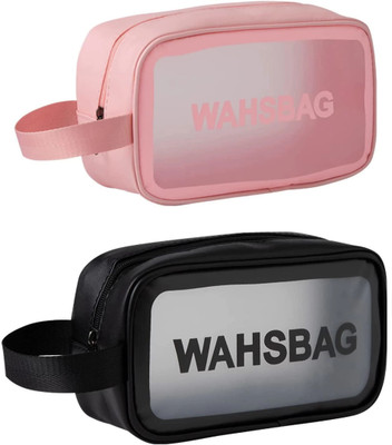 Vivesha Cosmetic Pouch(Black, Pink)