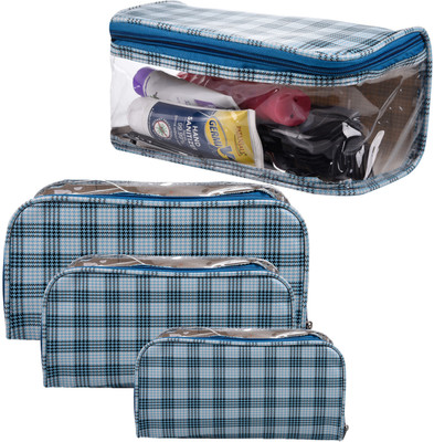 KUBER INDUSTRIES Cosmetic Pouch(Blue)