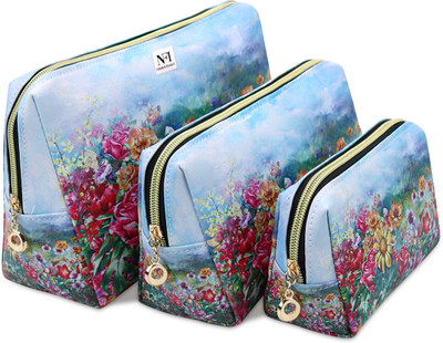 NFI essentials CP-20-D5 Vanity Cosmetic Pouch,Makeup Organizer,Makeup Pouch. Vanity Box(Multicolor)