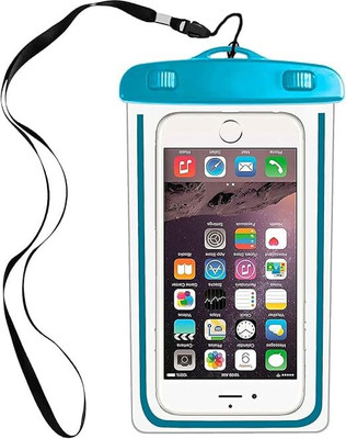 Jiyancreation Pouch for Under Water use, Rain Safety Our Samrat phone(Blue, Transparent, Silicon, Pack of: 1)