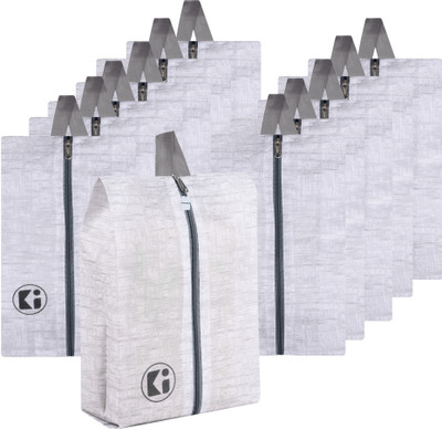 HOMESTIC by Kuber Industries Shoe Pouch(White, Grey)