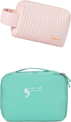HouseOfCommon Cosmetic Pouch(Pink, Green)