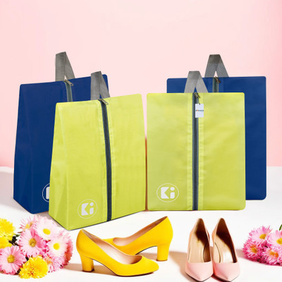 HOMESTIC by Kuber Industries Shoe Pouch(Yellow, Blue)