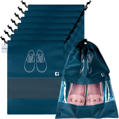 KUBER INDUSTRIES Shoe Pouch(Blue)