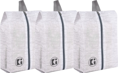 KUBER INDUSTRIES Shoe Pouch(White, Grey)