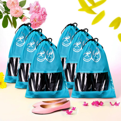 KUBER INDUSTRIES Shoe Pouch(Blue)
