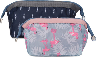 NFI essentials Cosmetic Pouch(Blue, Grey)