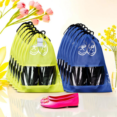 HOMESTIC by Kuber Industries Shoe Pouch(Yellow, Blue)