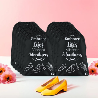 KUBER INDUSTRIES Shoe Pouch(Black)