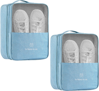 KUBER INDUSTRIES Shoe Pouch(Blue)