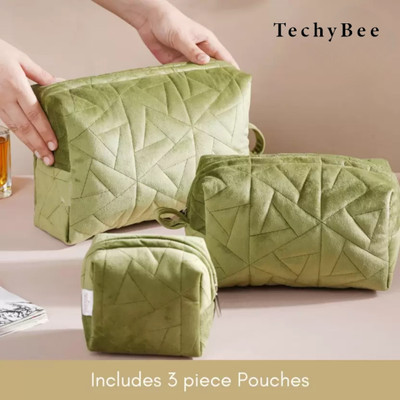TechyBee Cosmetic Pouch(Green)