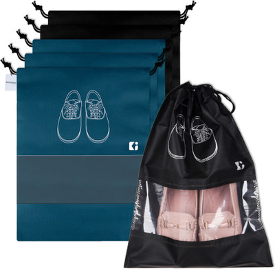 HOMESTIC by Kuber Industries Shoe Pouch(Blue, Black)