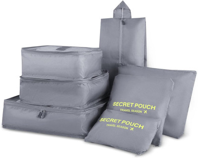 PAVITYAKSH 7 IN 1 BAG LAUNDRY POUCH Cloth Organizer Pouch(Grey)