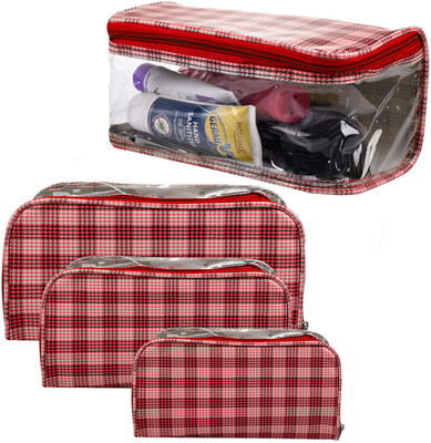 KUBER INDUSTRIES Cosmetic Pouch(Red)