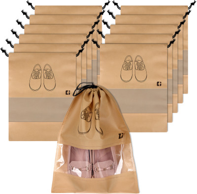 KUBER INDUSTRIES Shoe Pouch(Beige)
